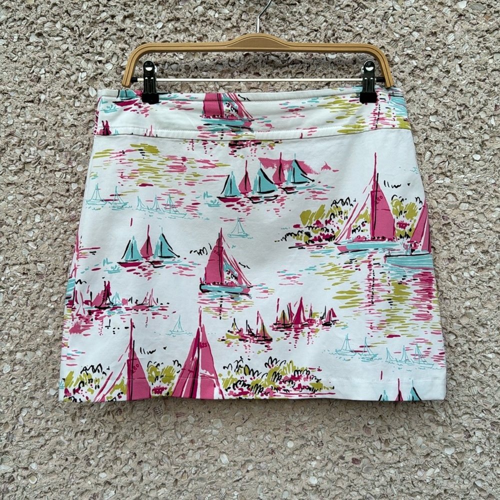 Talbots White Mini Skirt “By the Seaside” NWOT